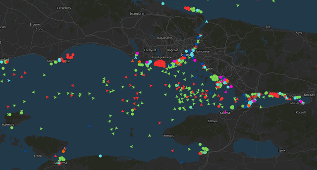 Vesseldove - vessel tracking map